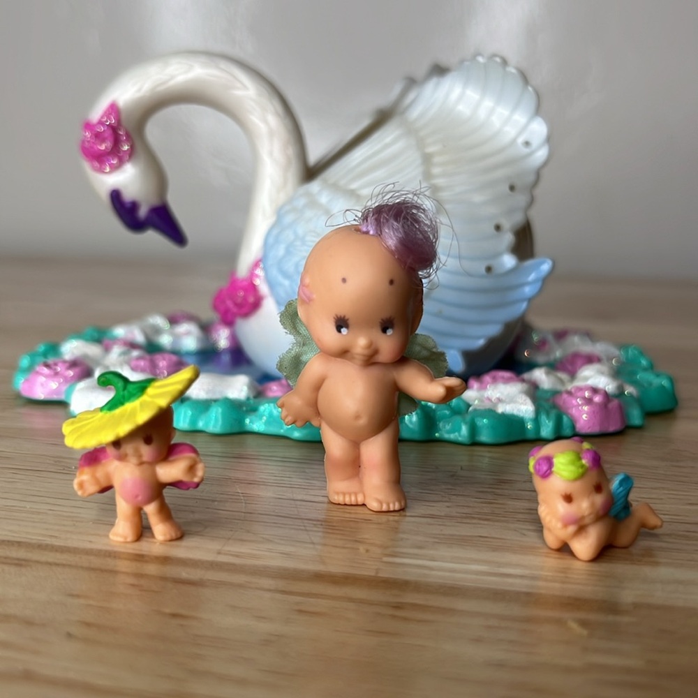 Vintage Fairy Winkles Magic Mirror Swan Kenner 1993 Play Set - Picture 2 of 11